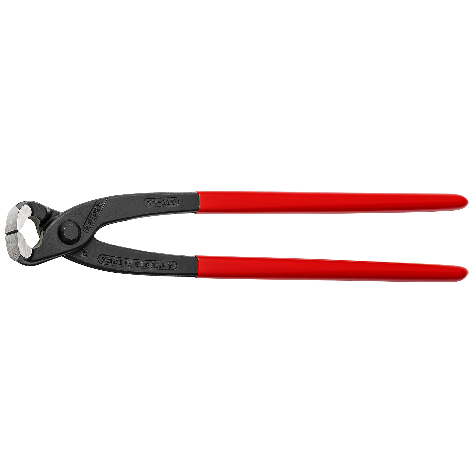 KNIPEX Concreters' Nippers - 11in., Plastic Coating, Steel, 0.109in. Jaw Capacity, Model# 99 01 280